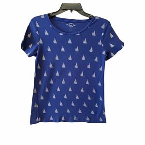 J Crew Sail Away Sailboat Tee